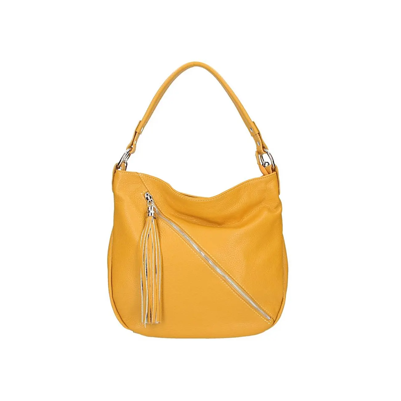 Made in Italy DAMEN LEDER TASCHE Shopper Schultertasche City Bag CrossOver Umhängetasche Henkeltasche Ledertasche Damentasche Fransen Outlet