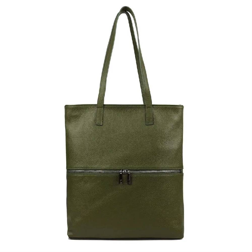OBC Made in Italy DAMEN LEDER TASCHE SHOPPER Schultertasche Tote Bag Umhängetasche Handtasche DIN-A4 Verkauf