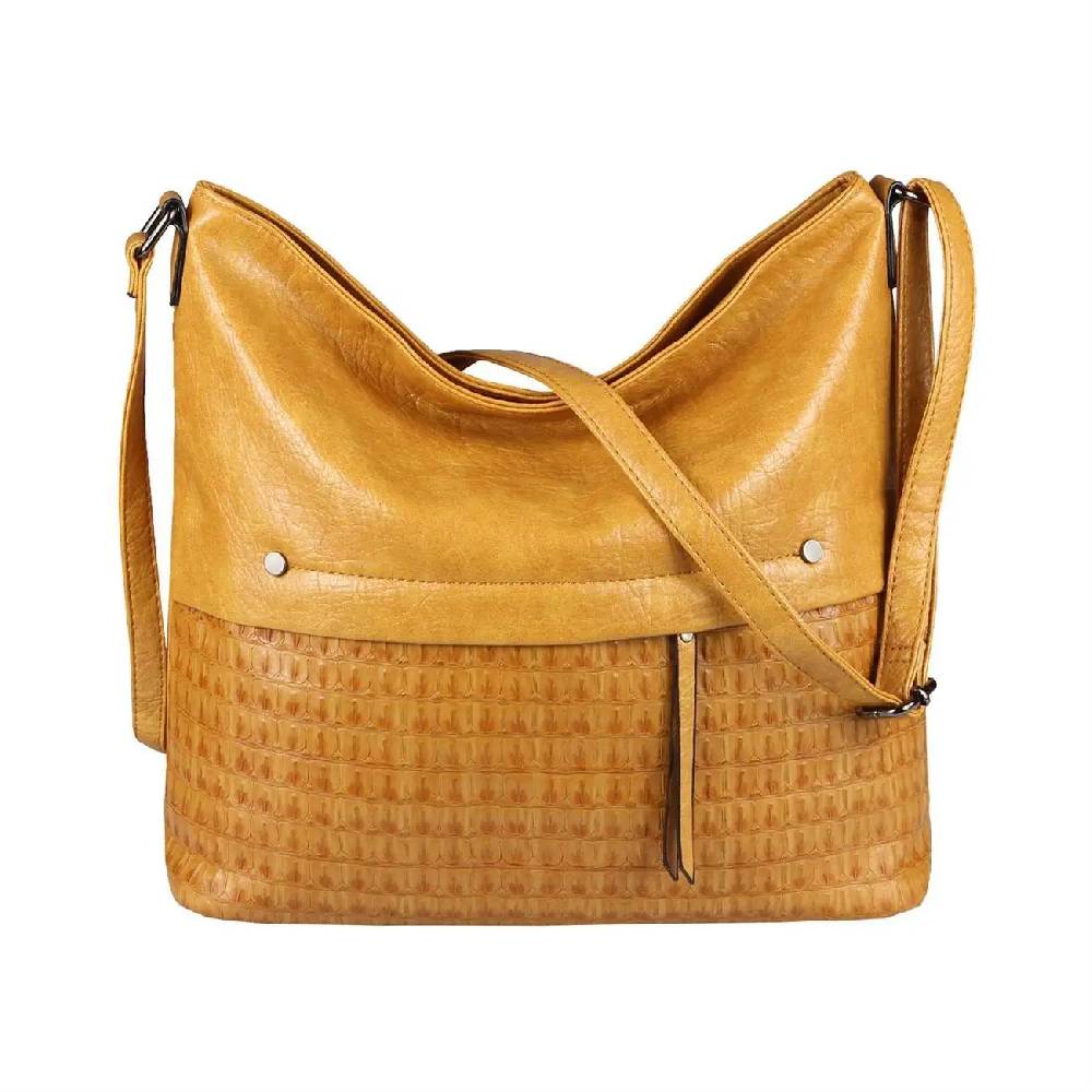 OBC Damen Tasche Umhängetasche Kroko Shopper Schultertasche Crossbody Beuteltasche Leder Optik Crossover Messenger Kostenloser Versand