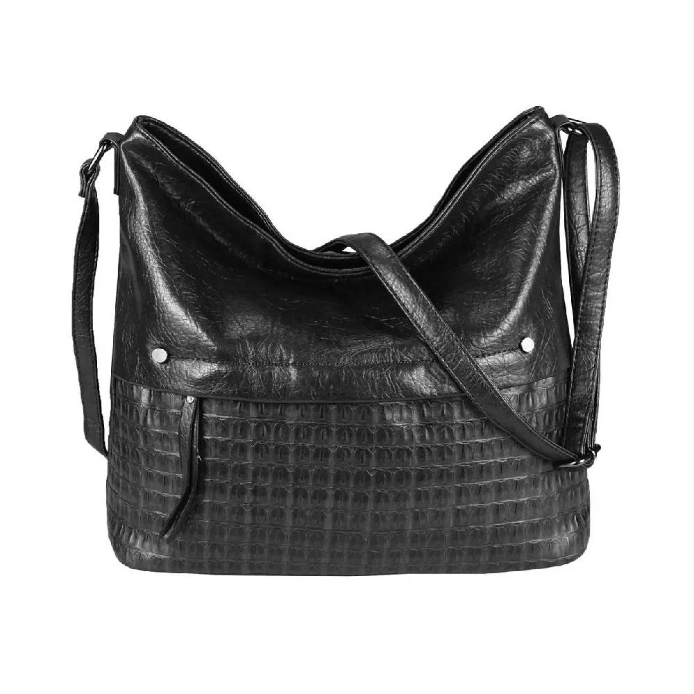 OBC Damen Tasche Umhängetasche Kroko Shopper Schultertasche Crossbody Beuteltasche Leder Optik Crossover Messenger Kostenloser Versand
