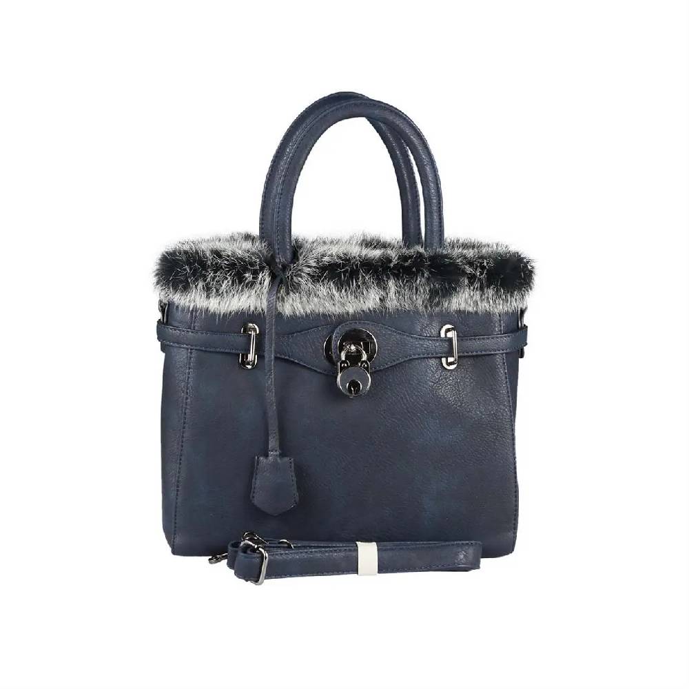 OBC ital-design DAMEN echt PELZ Kaninchenfell HAND-TASCHE Schultertasche Henkeltasche Umhängetasche Businesstasche Shopper Workbag Limitierter Zeitrabatt