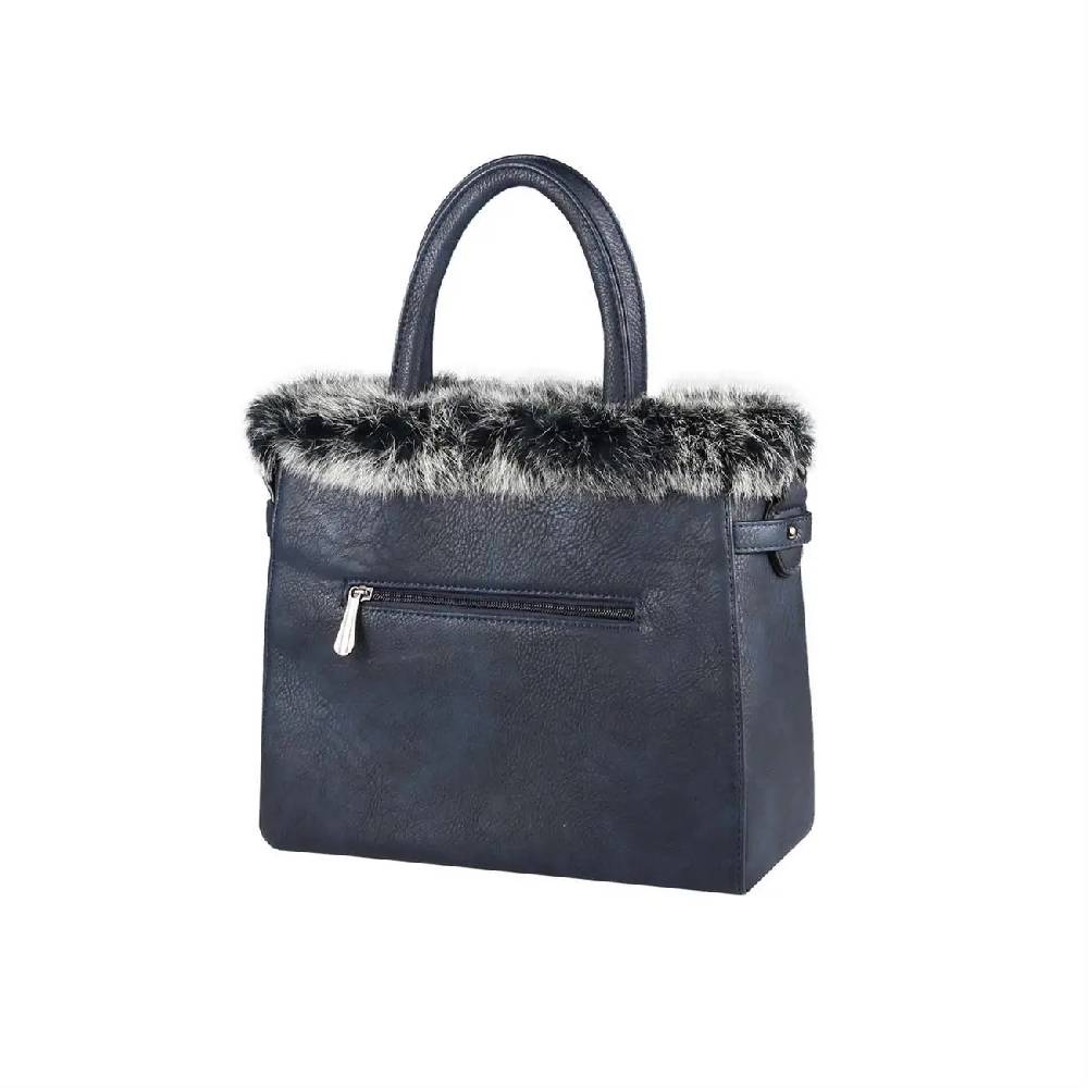 OBC ital-design DAMEN echt PELZ Kaninchenfell HAND-TASCHE Schultertasche Henkeltasche Umhängetasche Businesstasche Shopper Workbag Limitierter Zeitrabatt