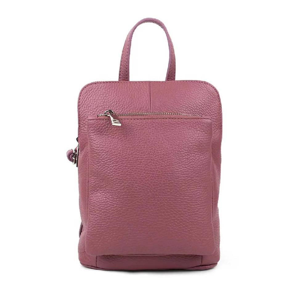 OBC Made in Italy Damen echt Leder Rucksack Bodybag Lederrucksack Tasche Schultertasche Ledertasche Crossbody Cross-Over Fabrik Onlineshop
