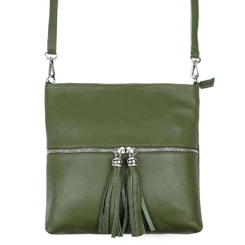 OBC Made in Italy DAMEN LEDER TASCHE Bodybag Schultertasche CrossOver Umhängetasche Handtasche Ledertasche Damentasche Crossbody Fabrikpreis