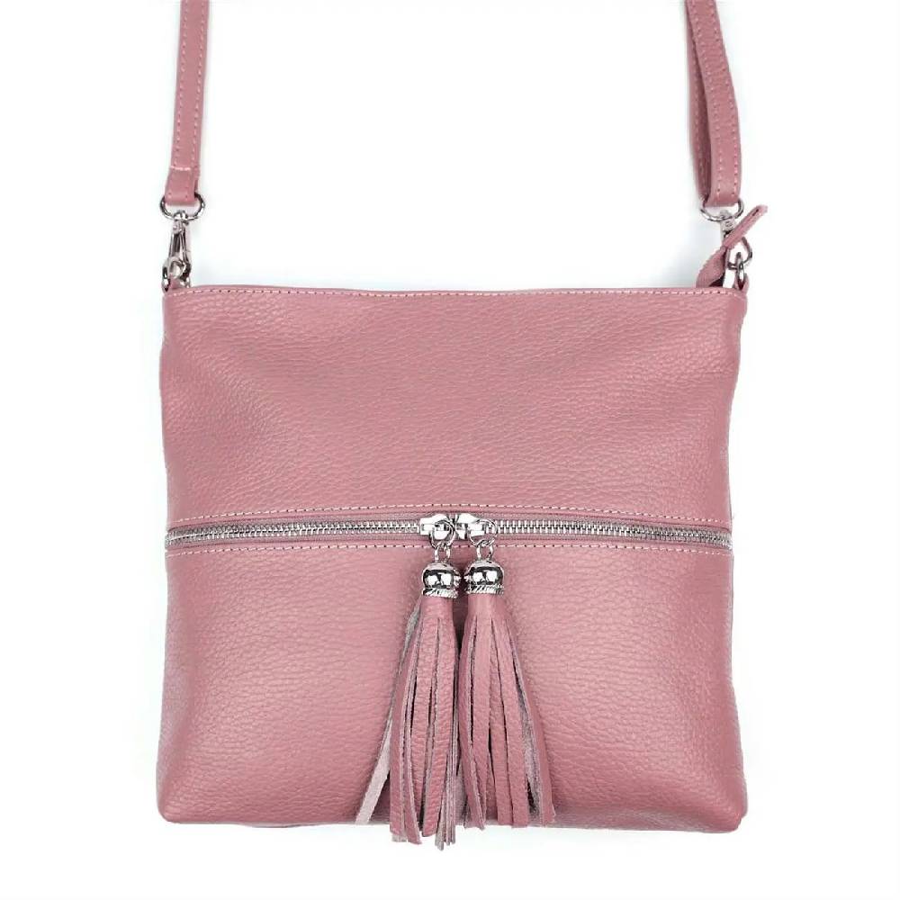 OBC Made in Italy DAMEN LEDER TASCHE Bodybag Schultertasche CrossOver Umhängetasche Handtasche Ledertasche Damentasche Crossbody Fabrikpreis