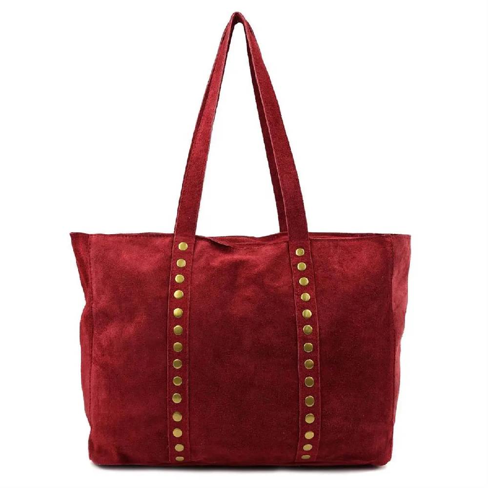 OBC Made in Italy Damen Leder Tasche Handtasche Umhängetasche Reisetasche Shopper Wildleder Schultertasche Tote Bag Ledertasche Henkeltasche Weekender T030 Sonderangebot