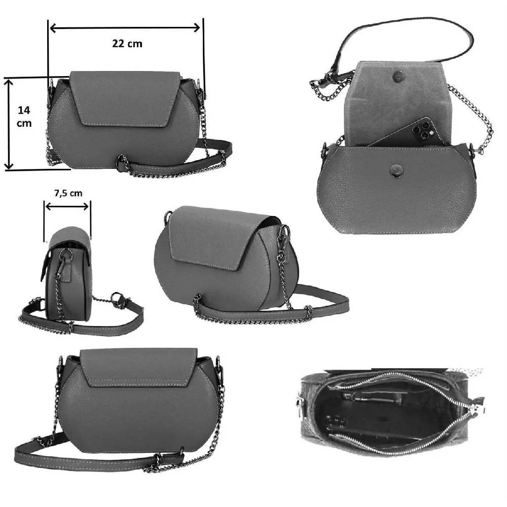 OBC Made in Italy Damen Leder Tasche Kroko Prägung oder Glattleder Umhängetasche Clutch Wildleder Handtasche Ledertasche Schultertasche Rabatt