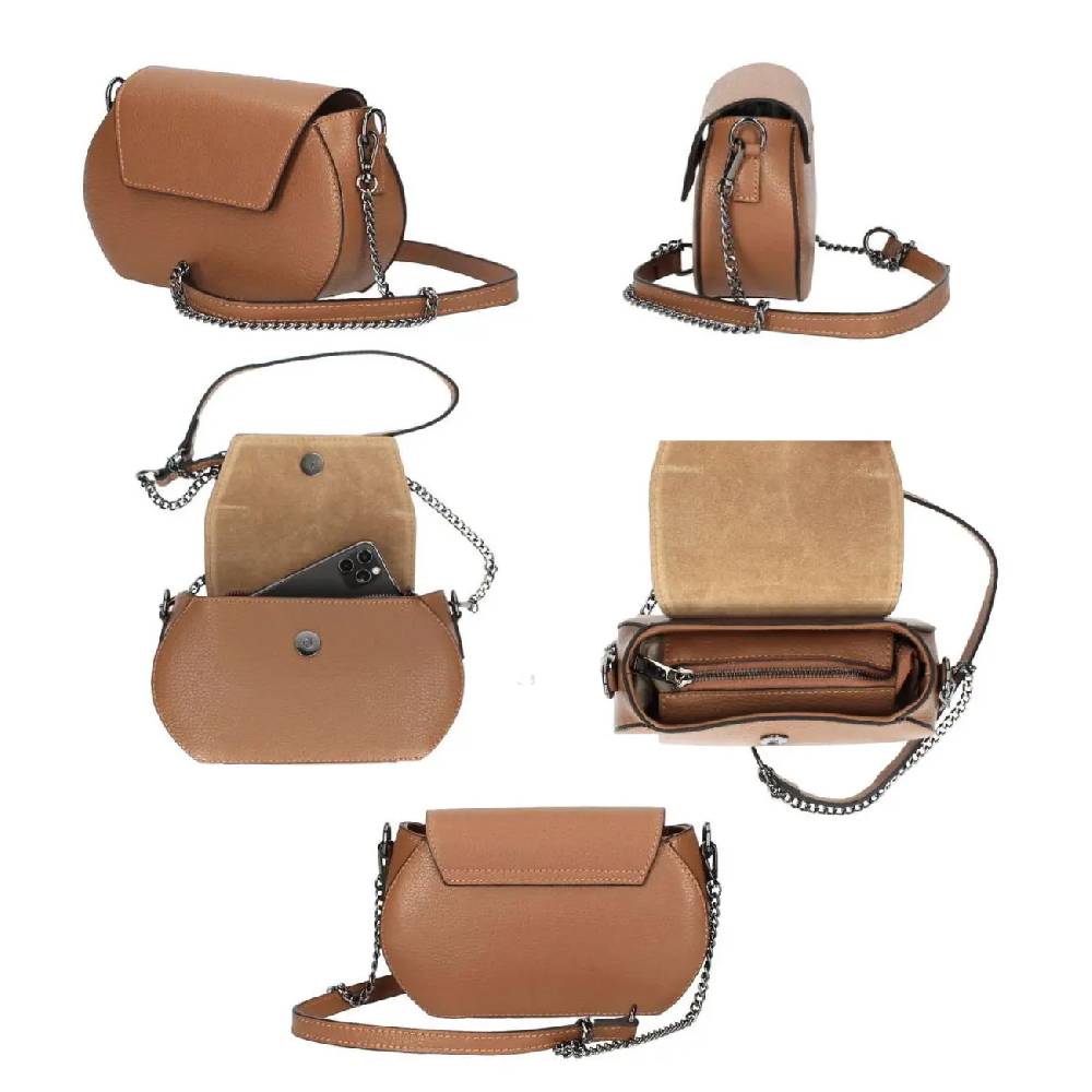 OBC Made in Italy Damen Leder Tasche Kroko Prägung oder Glattleder Umhängetasche Clutch Wildleder Handtasche Ledertasche Schultertasche Rabatt