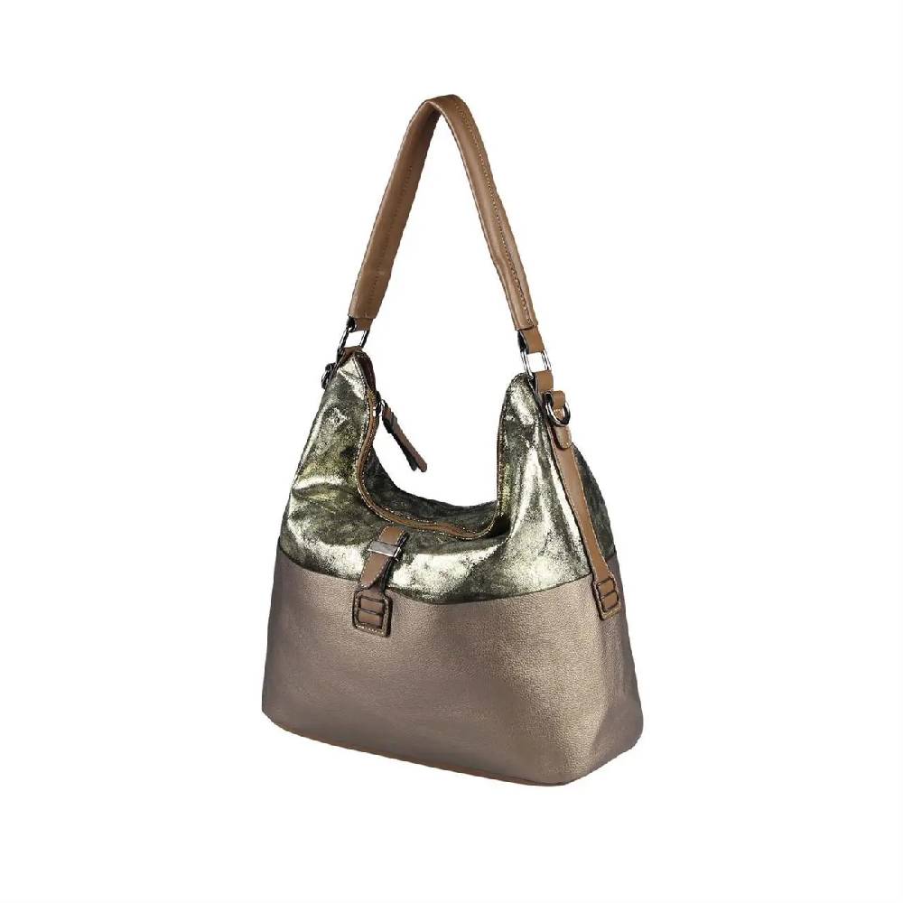 OBC DAMEN TASCHE HANDTASCHE Metallic Hobo Bag Henkeltasche Schultertasche Umhängetasche Hobo-Bag Beuteltasche SHOPPER Exklusivangebot