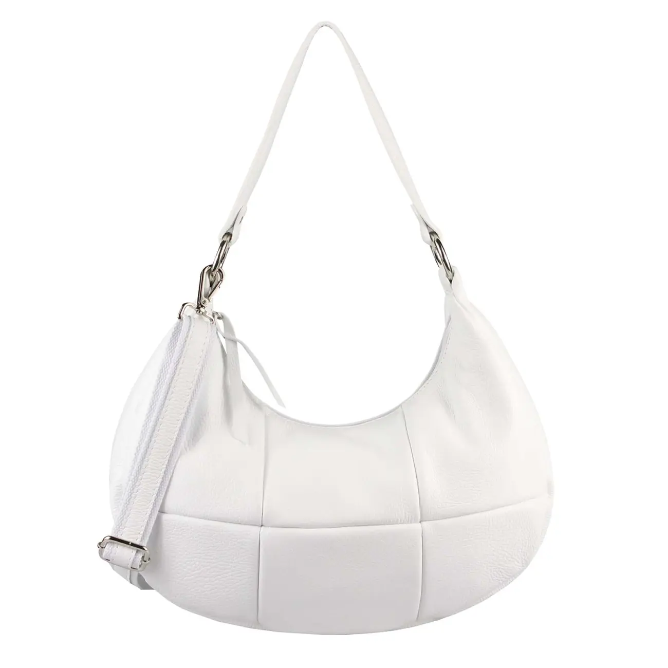 OBC Made in Italy Damen Leder Tasche Shopper Schultertasche Handtasche Umhängetasche Hobo Bag Ledertasche CrossBody City Bag Crossover Neueste Mode