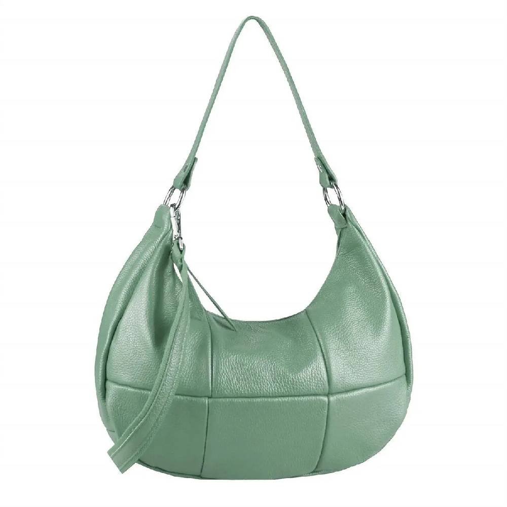 OBC Made in Italy Damen Leder Tasche Shopper Schultertasche Handtasche Umhängetasche Hobo Bag Ledertasche CrossBody City Bag Crossover Neueste Mode