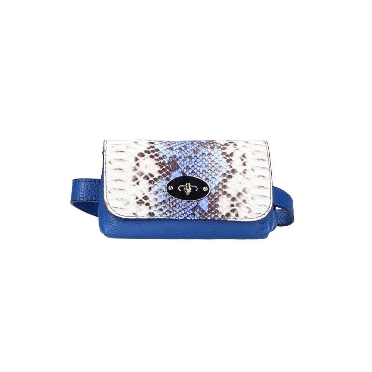 Made in Italy OBC DAMEN LEDER TASCHE Gürteltasche Crossbody Hüfttasche Bauchtasche Python Snake Muster Letzte 3 Tage