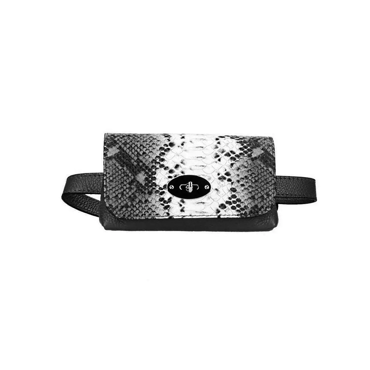 Made in Italy OBC DAMEN LEDER TASCHE Gürteltasche Crossbody Hüfttasche Bauchtasche Python Snake Muster Letzte 3 Tage