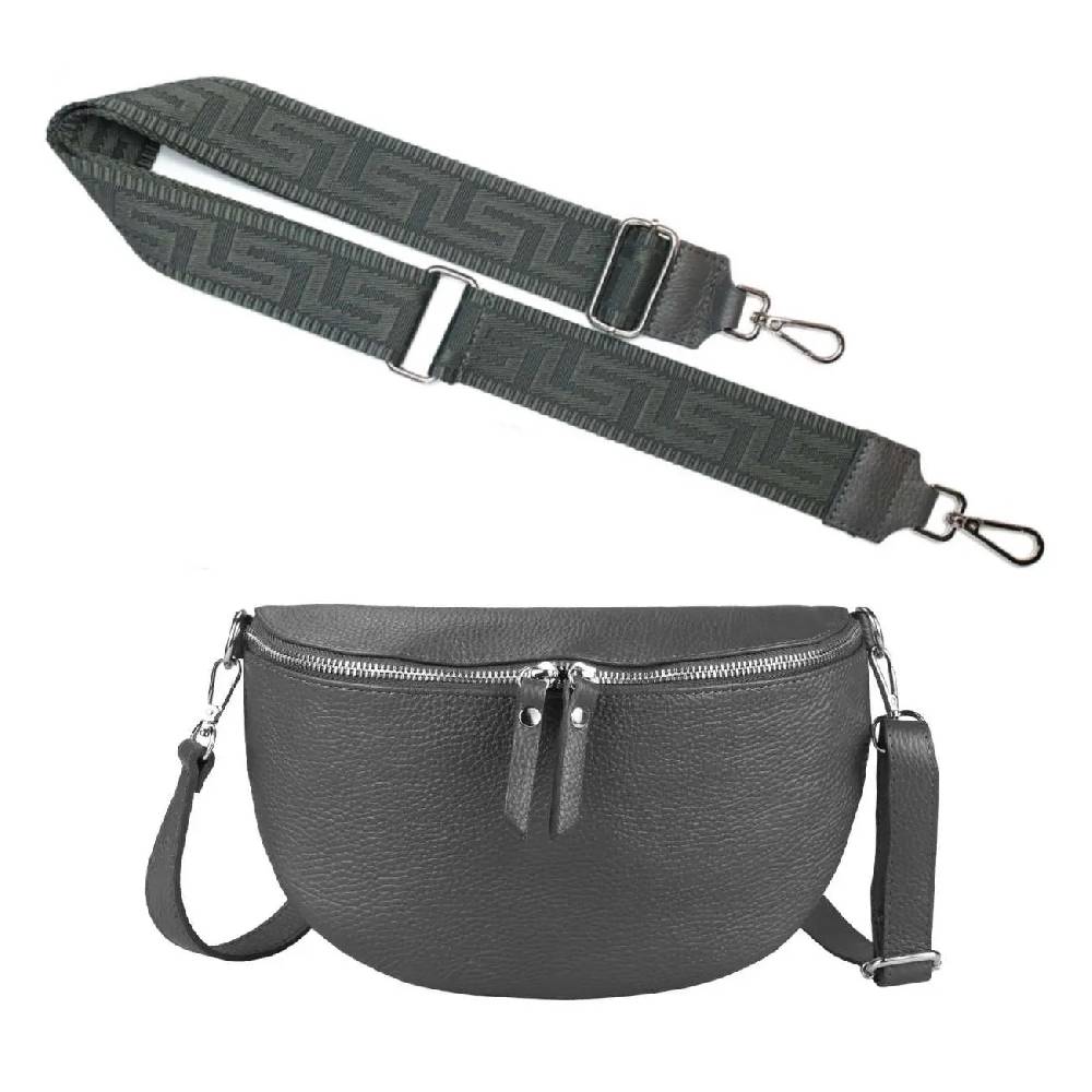 Made in Italy OBC DAMEN SET Gürteltasche + Schultergurt LEDER Crossbody Hüfttasche Bauchtasche Umhängetasche Brusttasche CrossOver Bodybag Schultertasche Handytasche Geldtasche Tasche JETZT KAUFEN