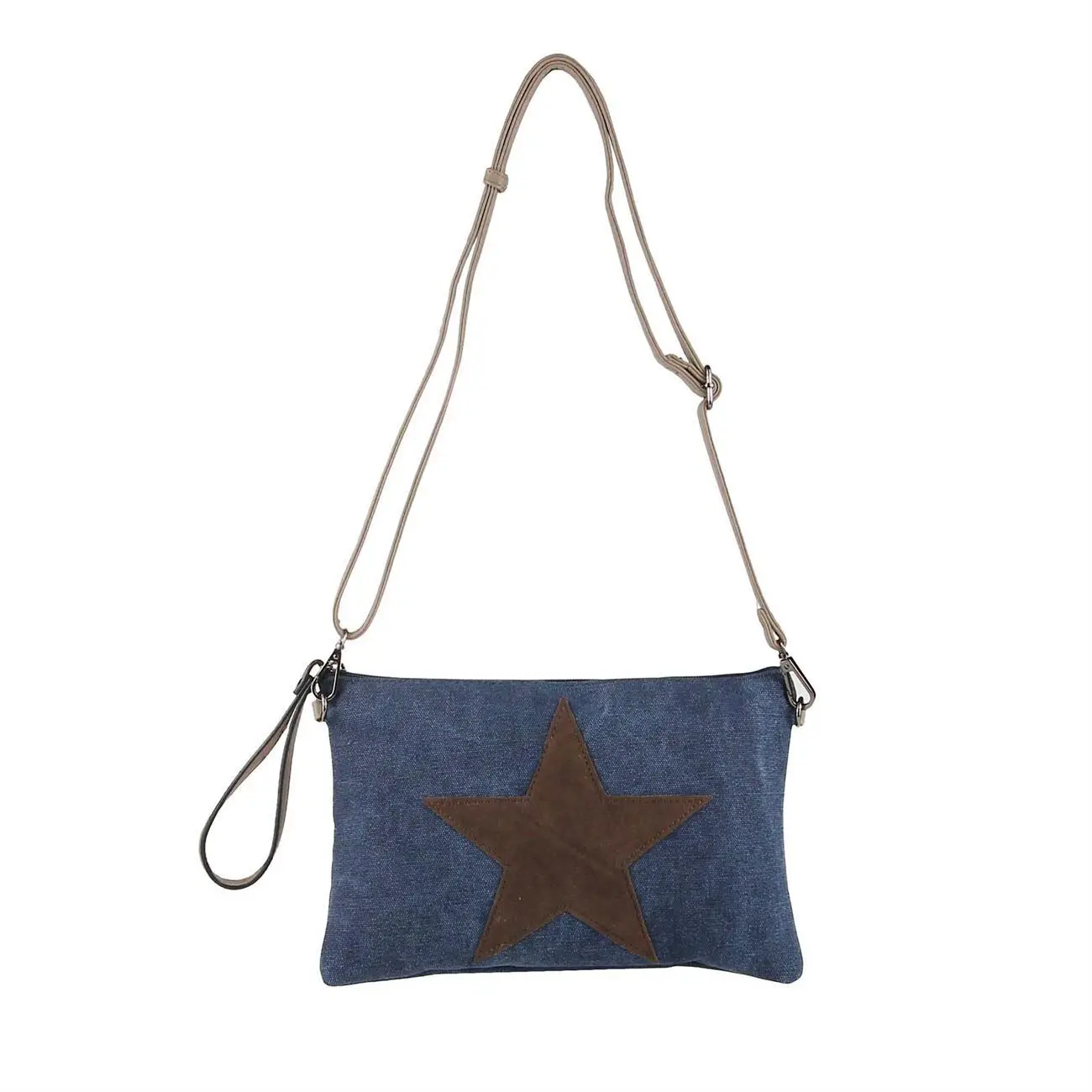 OBC Damen Stern Clutch Tasche Canvas Leder Strass Schultertasche Umhängetasche Nur für heute