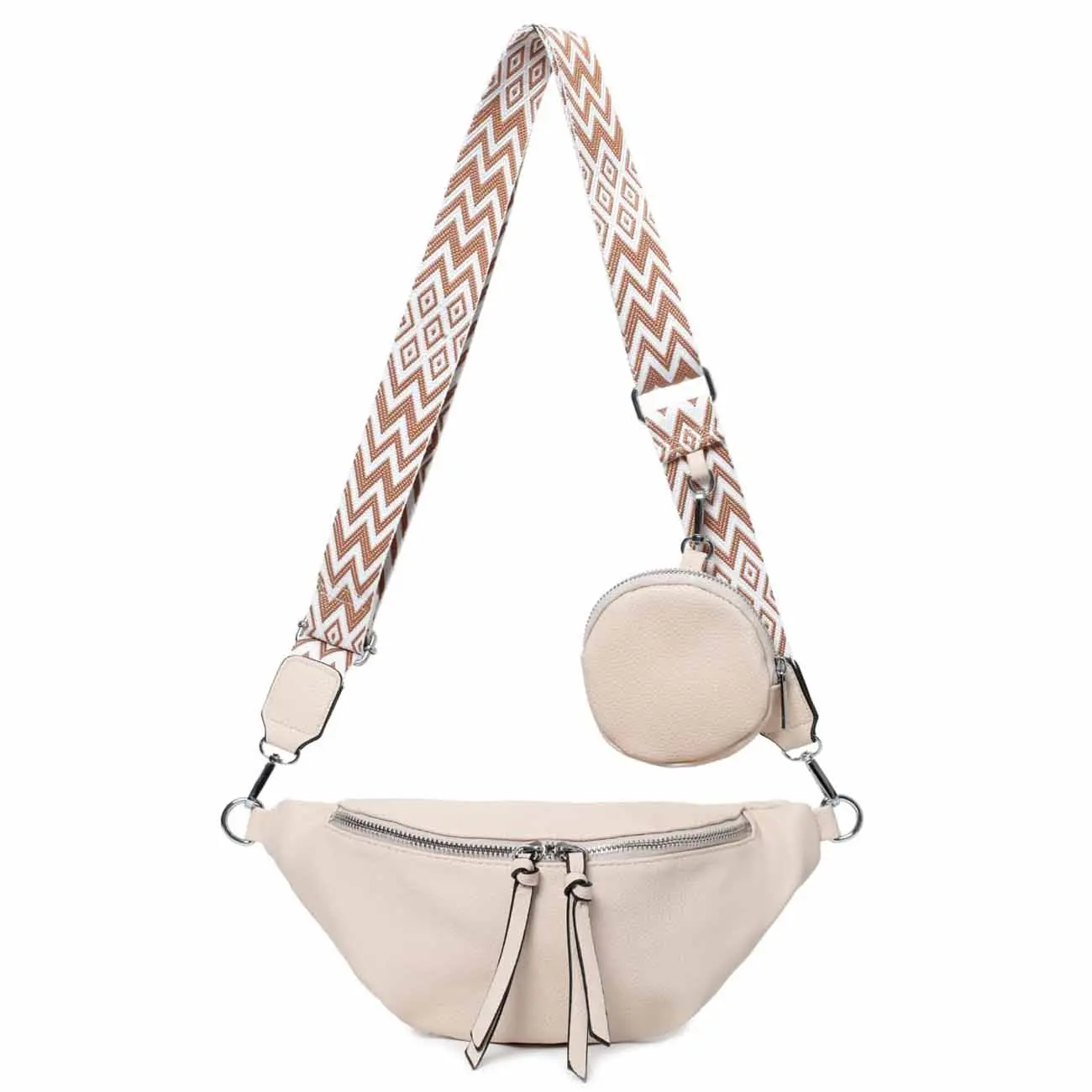 OBC Damen Tasche Brusttasche Crossbody Umhängetasche Handytasche Hüfttasche Cross-Over Bodybag Schultertasche Bauchtasche Gürteltasche Messenger-Tasche Leder Optik Vierteljährliche Förderung