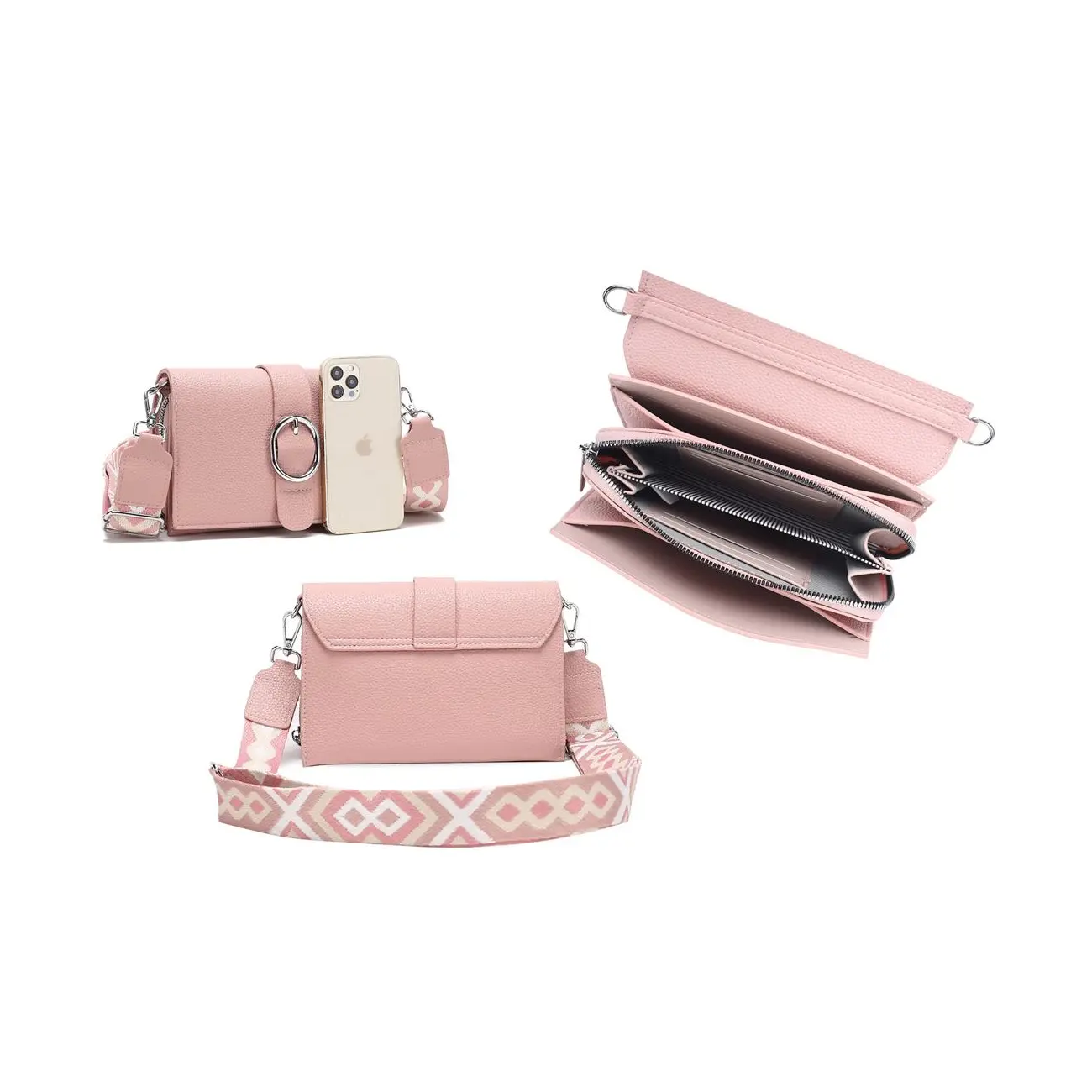 OBC DAMEN TASCHE Cross Over Body Bag Brusttasche Umhängetasche Schultertasche Brieftasche Smartphone Geldbörse Geldtasche Abend Handy Clutch Kartenetui Bis zu 55% Rabatt