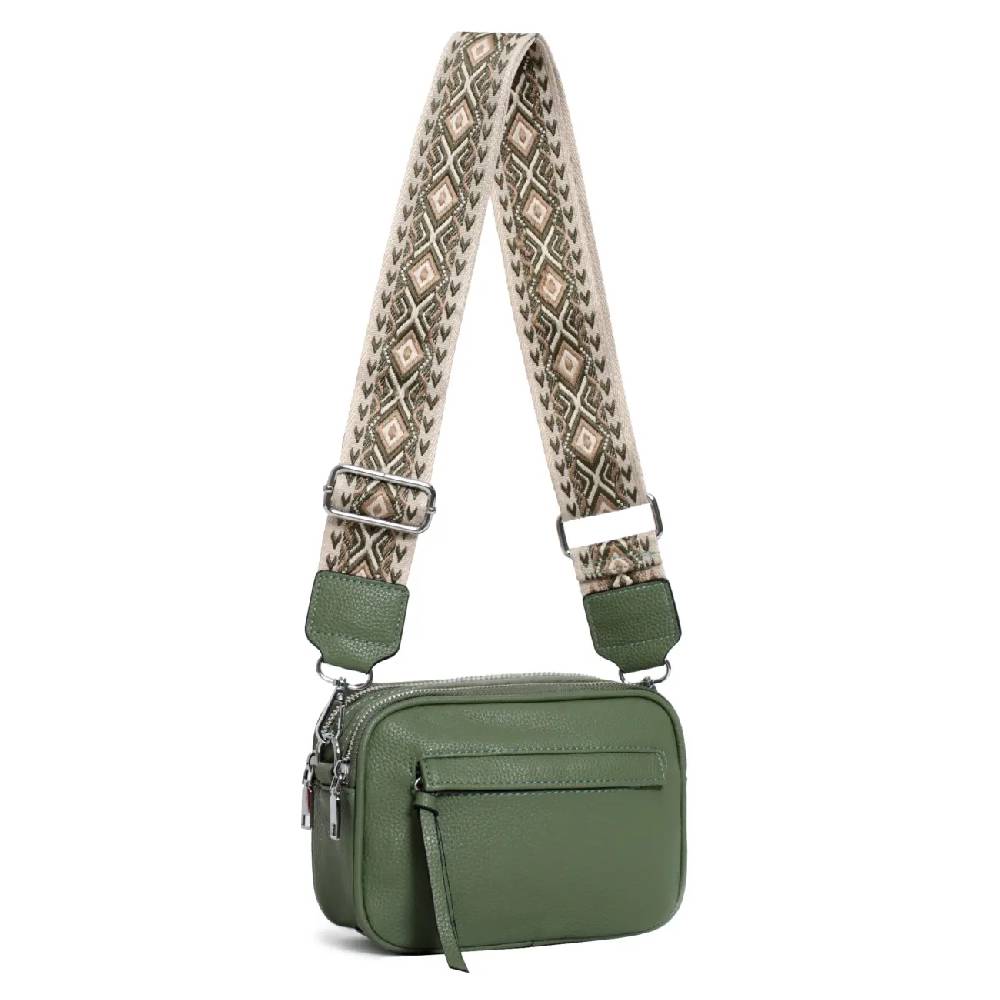 OBC Damen Tasche Crossbody Hüfttasche Brusttasche Umhängetasche Bodybag Cross Over Schultertasche Handytasche Gürteltasche Handtasche Freizeit Reise Leder Optik Discount Store für neue Produkte