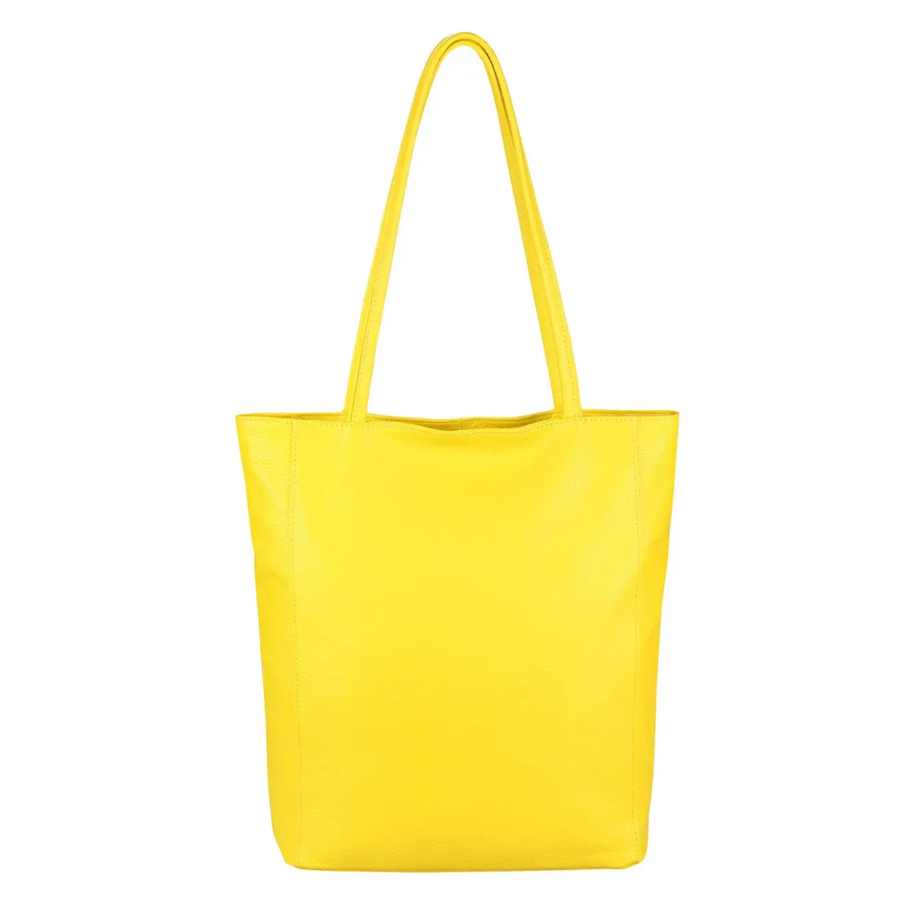 OBC Made in Italy Damen Echt Leder Tasche Shopper Schultertasche Henkeltasche Din-A4 Tote Bag Handtasche Umhängetasche Ledertasche Beuteltasche Fabrikladen