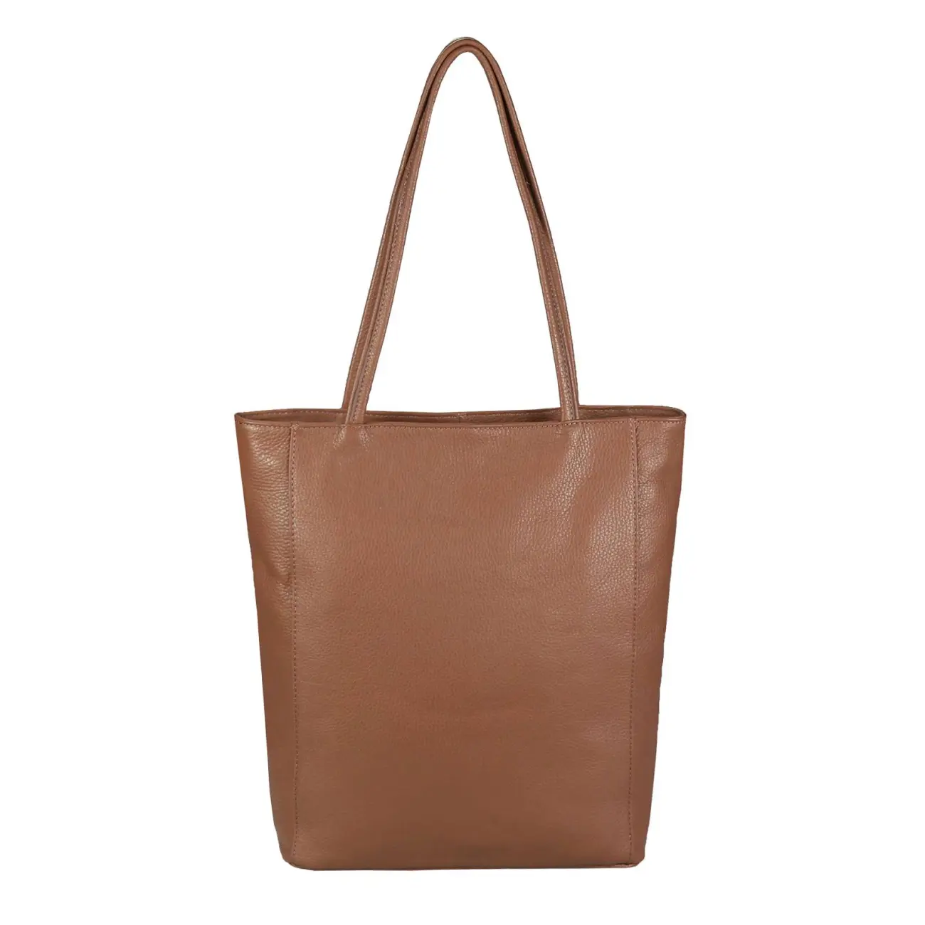OBC Made in Italy Damen Echt Leder Tasche Shopper Schultertasche Henkeltasche Din-A4 Tote Bag Handtasche Umhängetasche Ledertasche Beuteltasche Fabrikladen