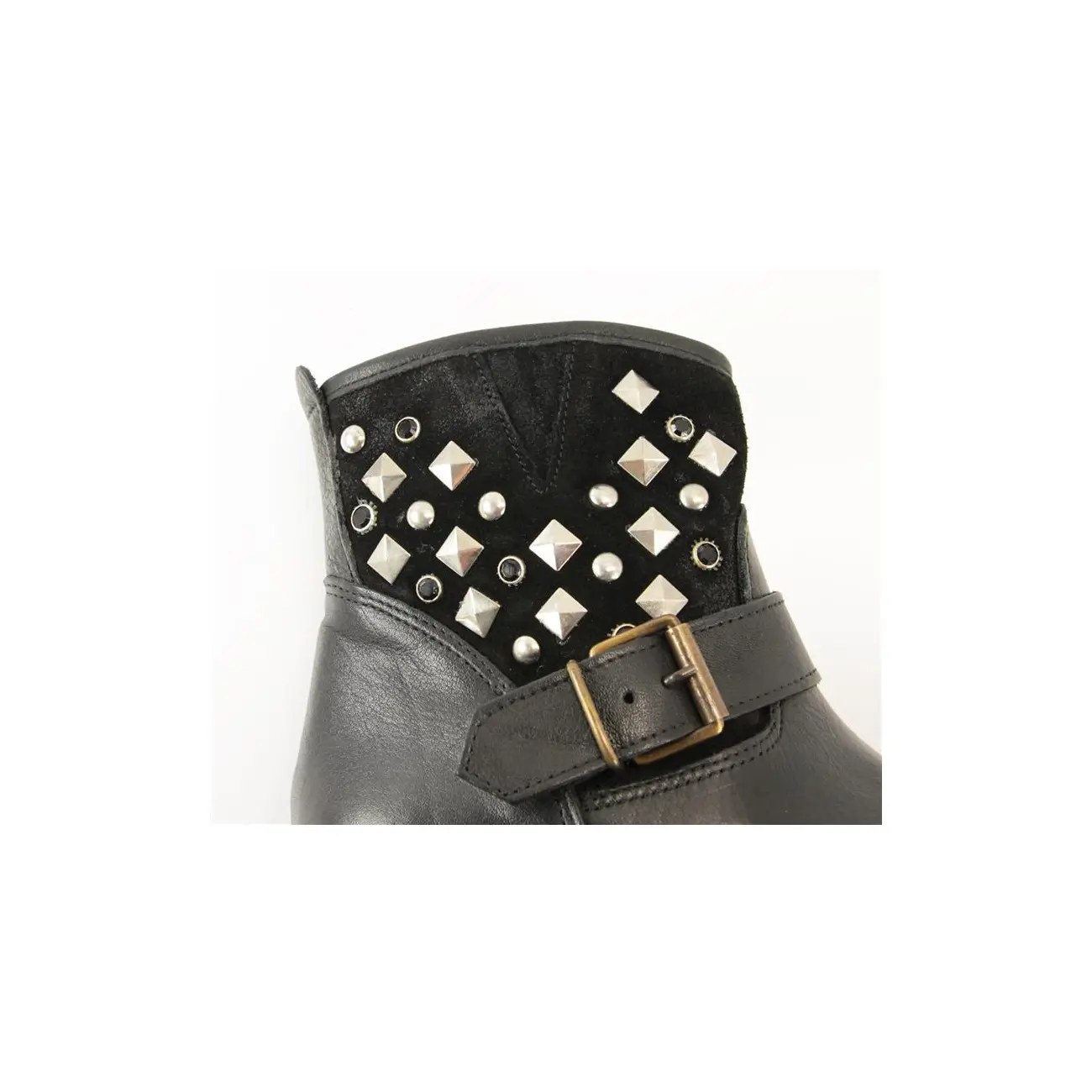 Ovye by Cristina Lucchi echt Leder Stiefel Stiefeletten Schuhe Ankle Boots Biker zollfrei