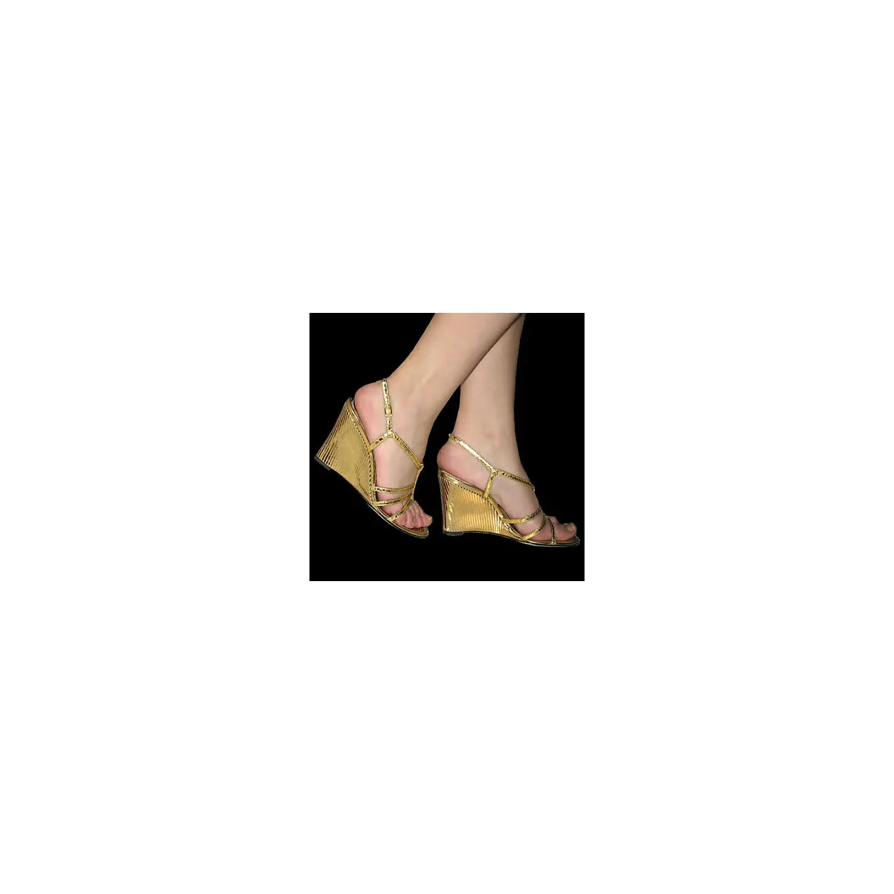 Dolce & Gabbana D&G HIGH HEELS Keil Sandalette Wedges Lederschuhe Schuhe Gold Hotsell