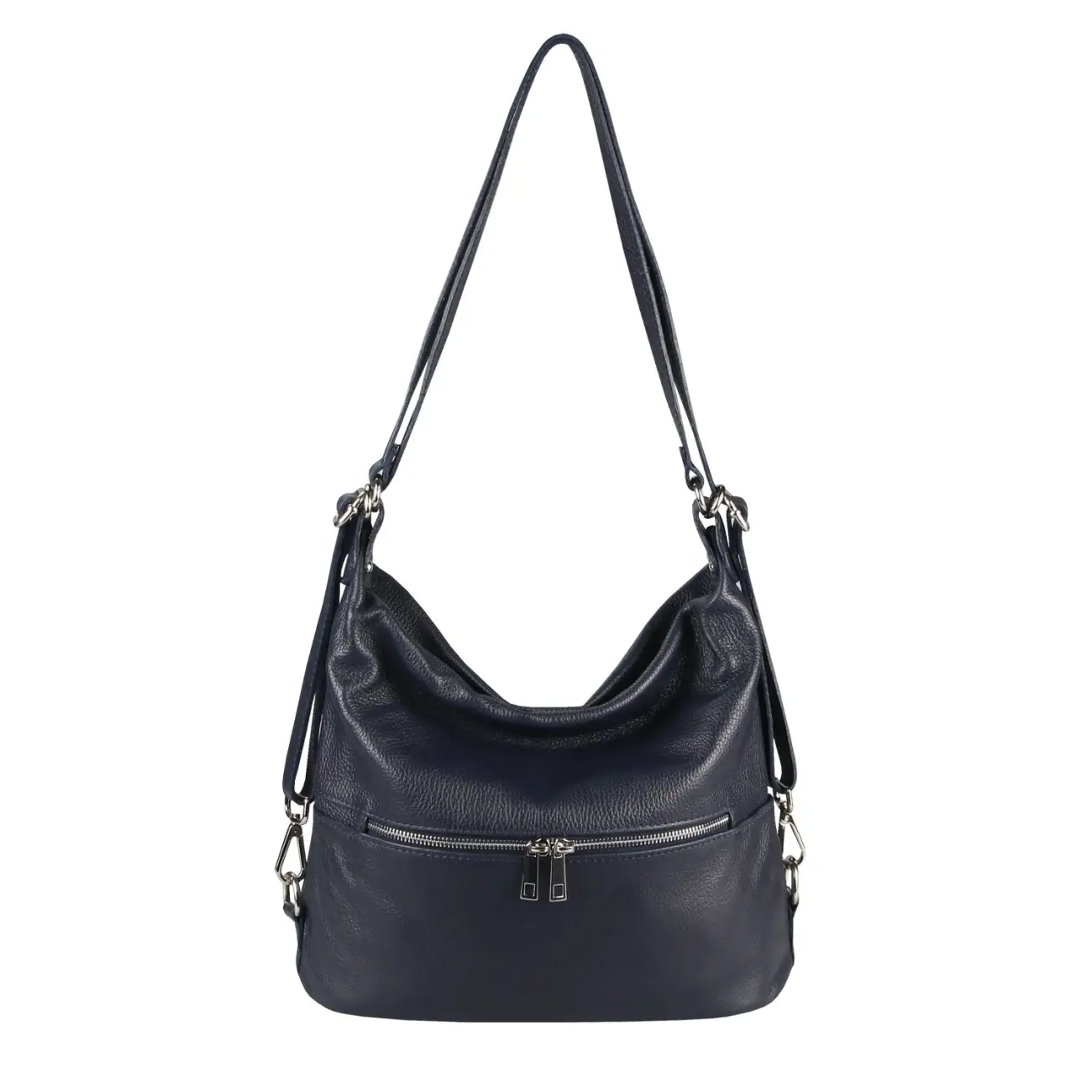 OBC Made in Italy DAMEN echt LEDER 2in1 Handtasche Rucksack Schultertasche CityRucksack Stadtrucksack BackPack Lederrucksack Daypack Ledertasche Black Friday
