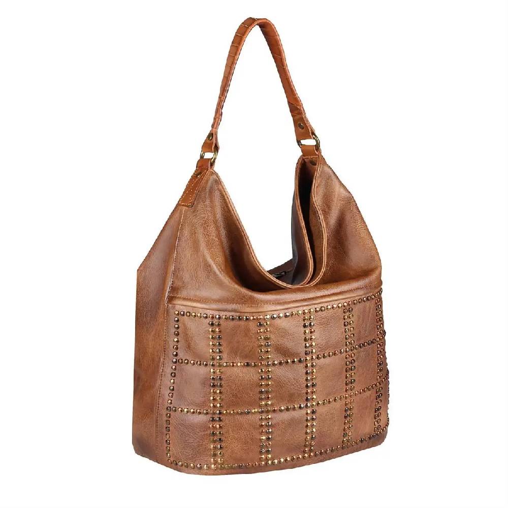 DAMEN HAND-TASCHE Hobo Bag Tasche Henkeltasche Nietentasche Umhängetasche Shopper Schultertasche Beuteltasche Online Outlet