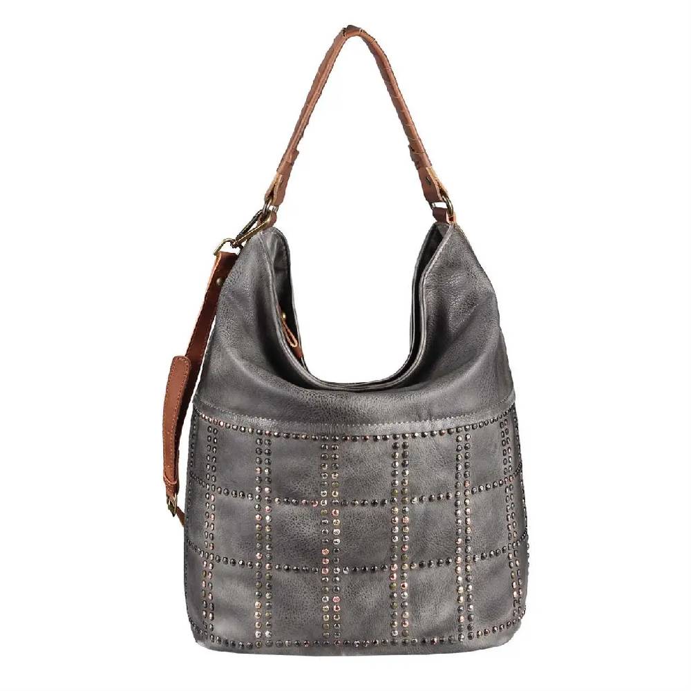 DAMEN HAND-TASCHE Hobo Bag Tasche Henkeltasche Nietentasche Umhängetasche Shopper Schultertasche Beuteltasche Online Outlet