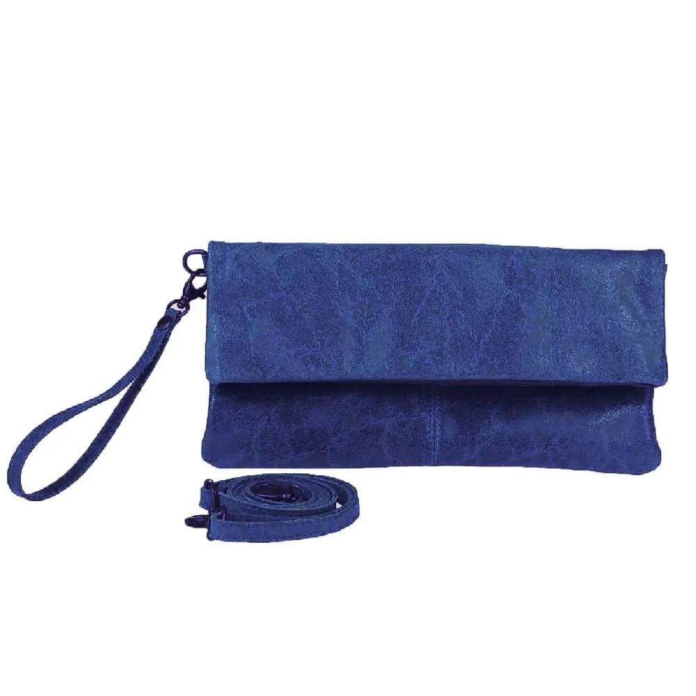 OBC Made in Italy Leder Damen Schultertasche Rindleder Vera Pelle Borsetta Tasche Clutch Schmucktasche Umhängetasche Exklusive Angebote