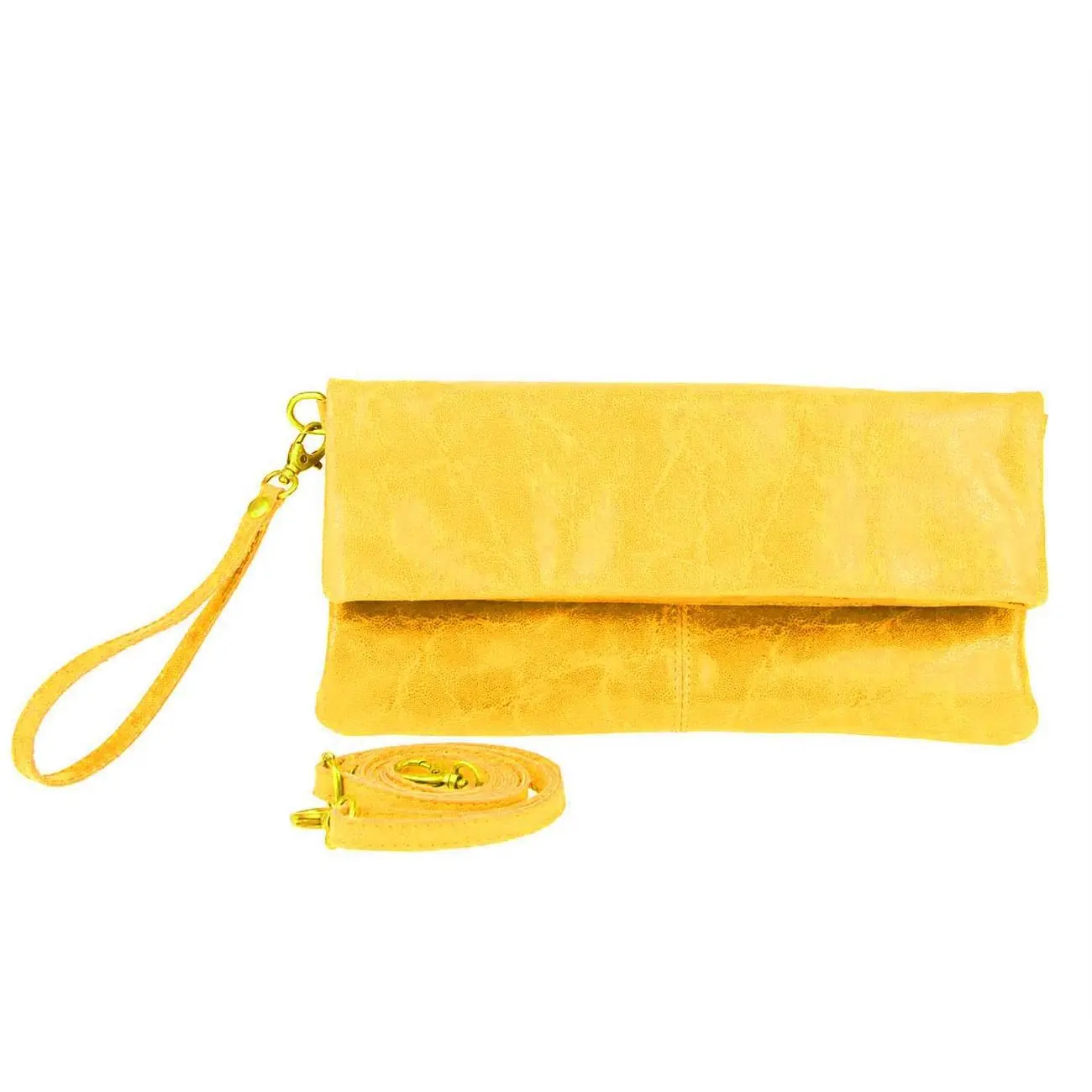 OBC Made in Italy Leder Damen Schultertasche Rindleder Vera Pelle Borsetta Tasche Clutch Schmucktasche Umhängetasche Exklusive Angebote