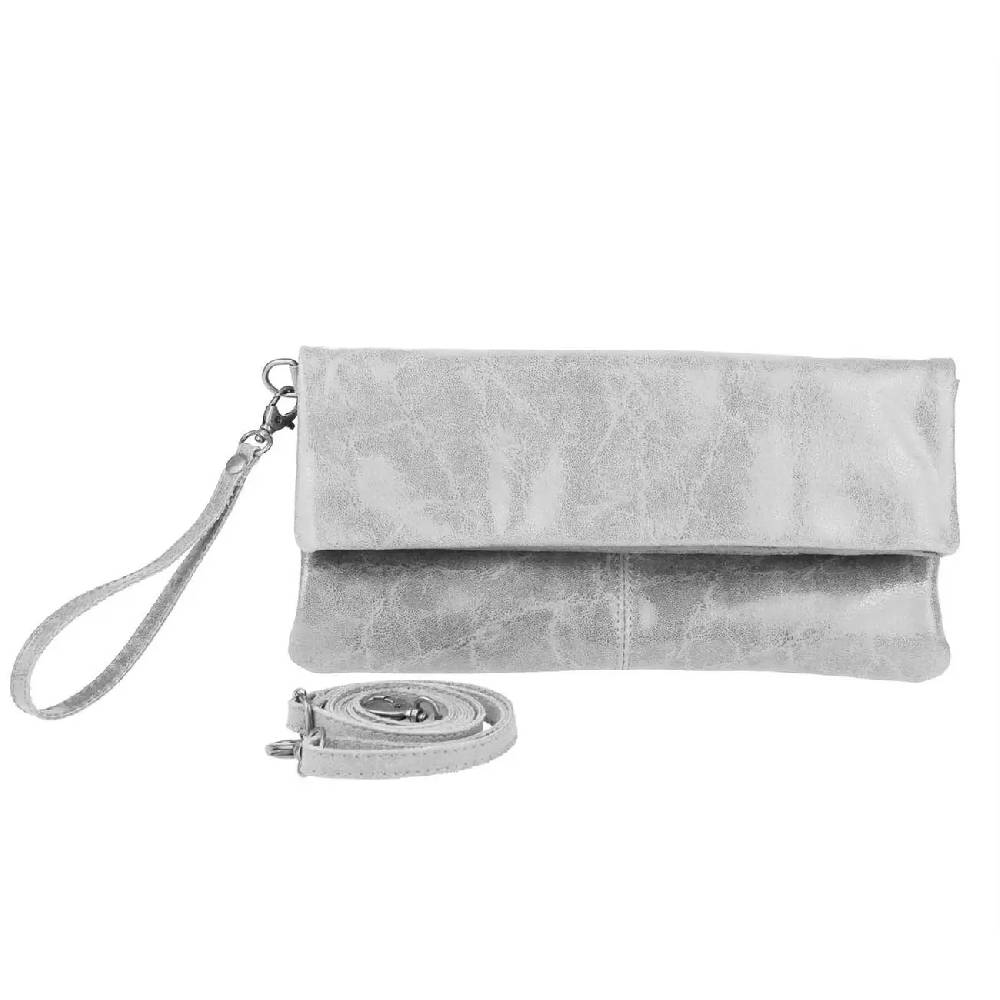 OBC Made in Italy Leder Damen Schultertasche Rindleder Vera Pelle Borsetta Tasche Clutch Schmucktasche Umhängetasche Exklusive Angebote
