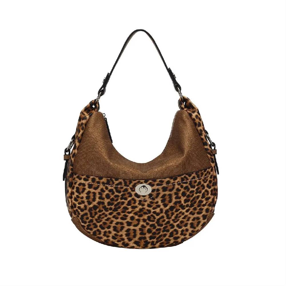 OBC DAMEN SHOPPER TASCHE HANDTASCHE Hobo Bag Kette Henkeltasche Schultertasche Umhängetasche Beuteltasche Leoparden Print Blitzangebot