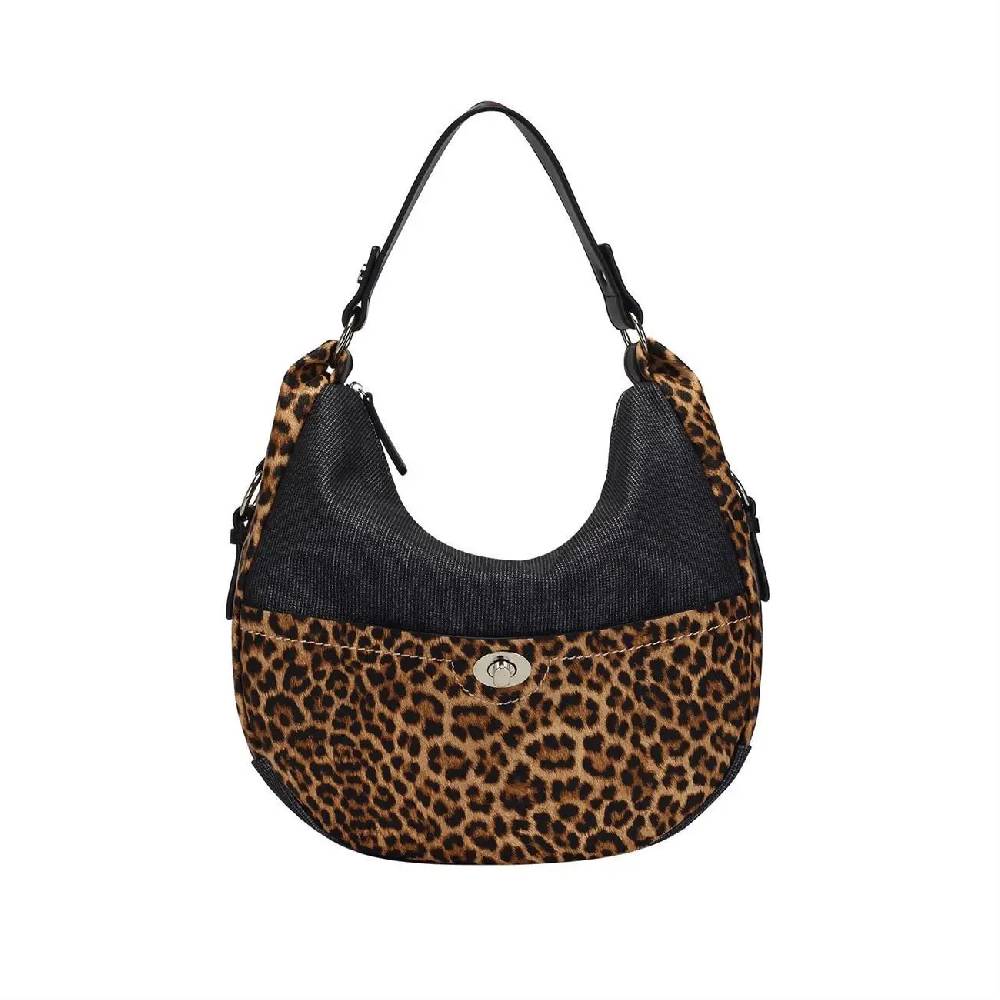 OBC DAMEN SHOPPER TASCHE HANDTASCHE Hobo Bag Kette Henkeltasche Schultertasche Umhängetasche Beuteltasche Leoparden Print Blitzangebot