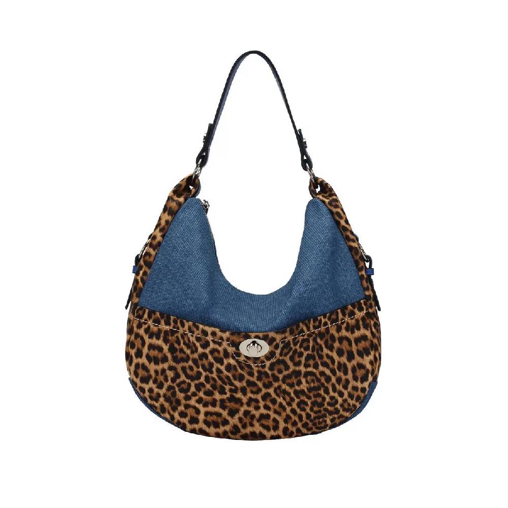 OBC DAMEN SHOPPER TASCHE HANDTASCHE Hobo Bag Kette Henkeltasche Schultertasche Umhängetasche Beuteltasche Leoparden Print Blitzangebot