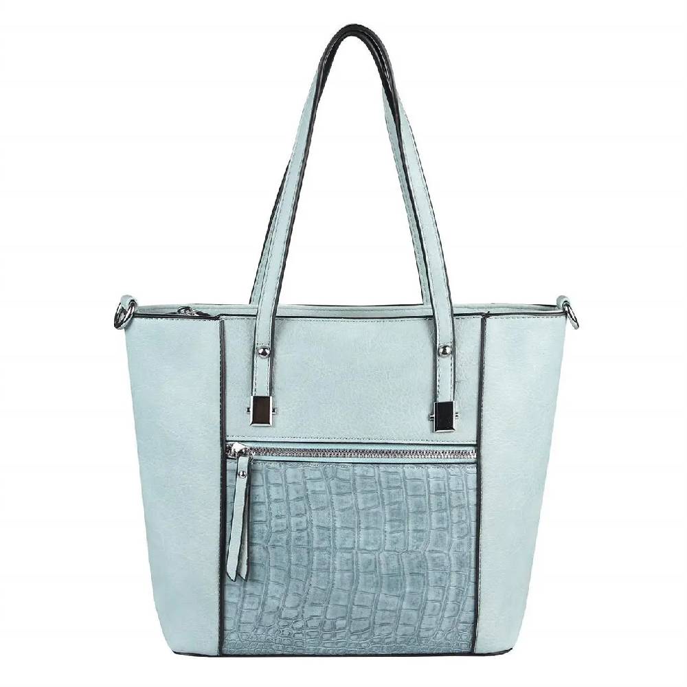 OBC DAMEN TASCHE Schultertasche Umhängetasche Tote Bag Kroko Businesstasche Shopper Workbag Leder Optik Große Rabatte