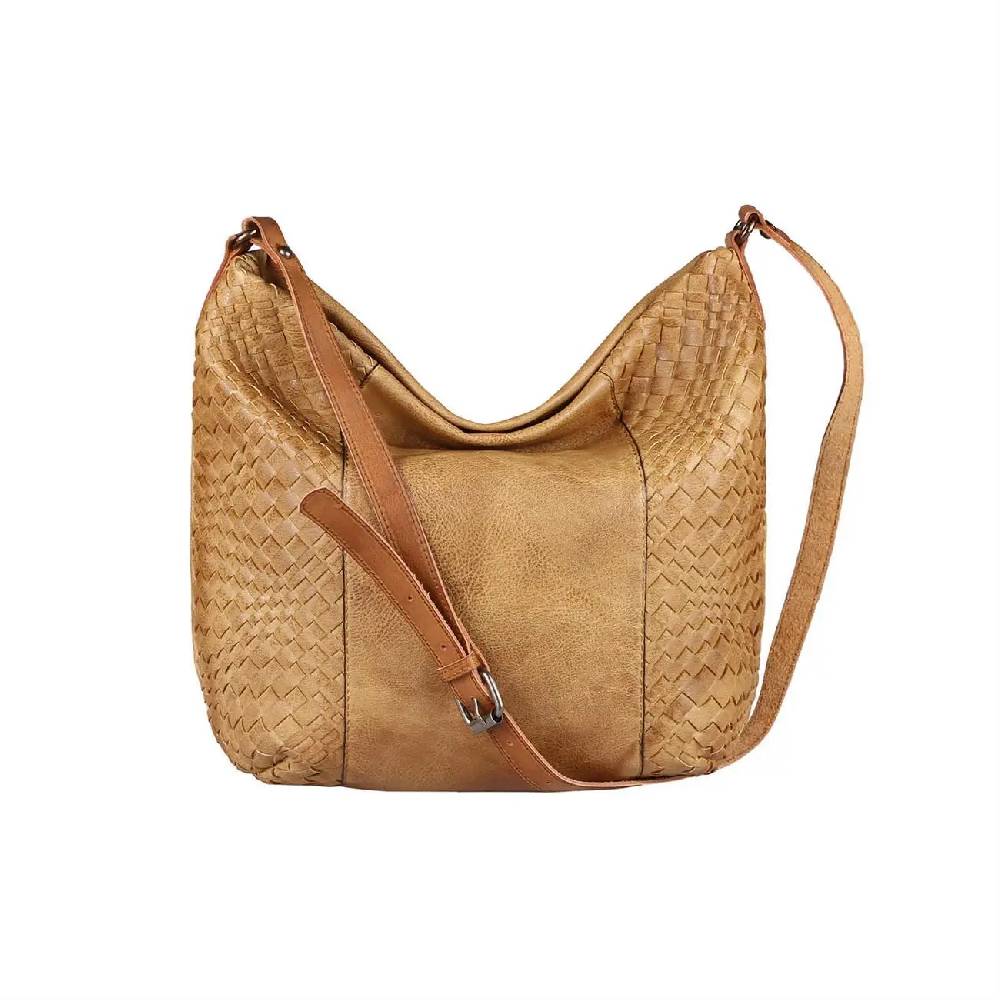 OBC DAMEN TASCHE SHOPPER Flechtoptik Ledertasche Hobo Bag Schultertasche Umhängetasche CrossOver CROSSBODY Henkeltasche Beuteltasche Bestseller