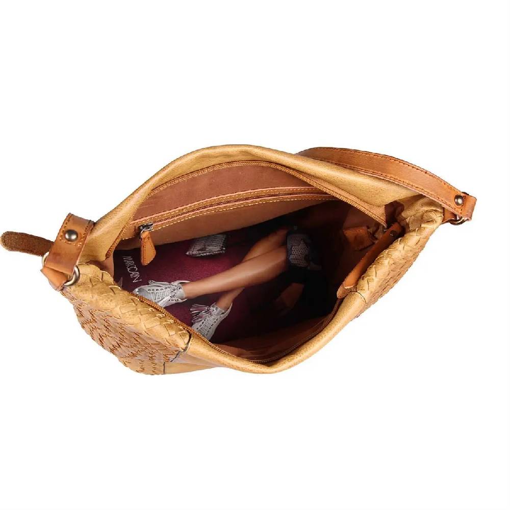 OBC DAMEN TASCHE SHOPPER Flechtoptik Ledertasche Hobo Bag Schultertasche Umhängetasche CrossOver CROSSBODY Henkeltasche Beuteltasche Bestseller
