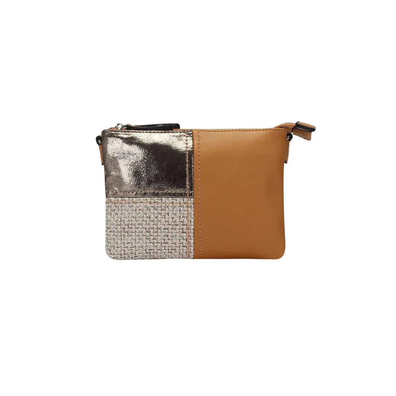 DAMEN 2xFach ABEND TASCHE CLUTCH POCHETTE Unterarmtasche Handtasche Schultertasche Umhängetasche Leder Optik Silbern Saisonale Angebote