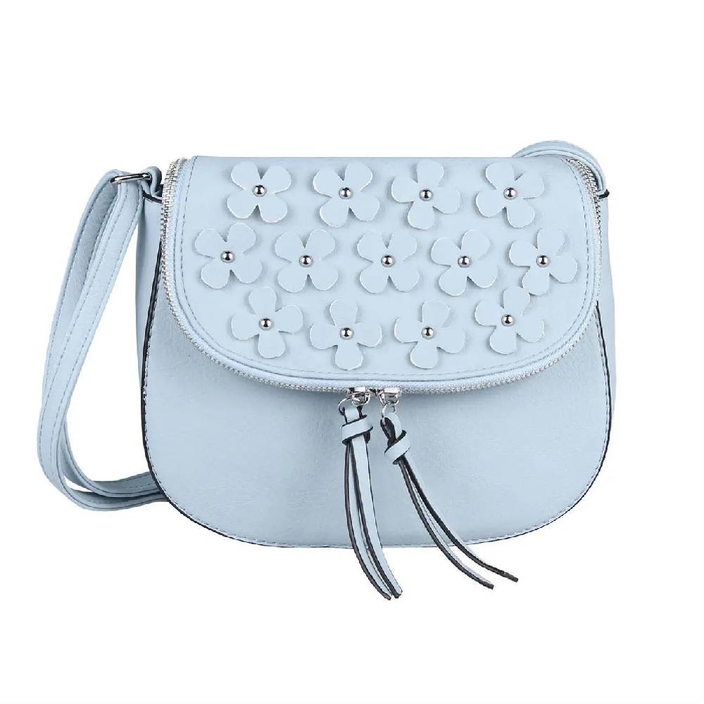 DAMEN BLUMEN TASCHE Schultertasche Umhängetasche Schmucktasche CrossOver Handtasche Abendtasche Crossbody Henkeltasche Leder Optik Kauf eins, bekomm eins gratis