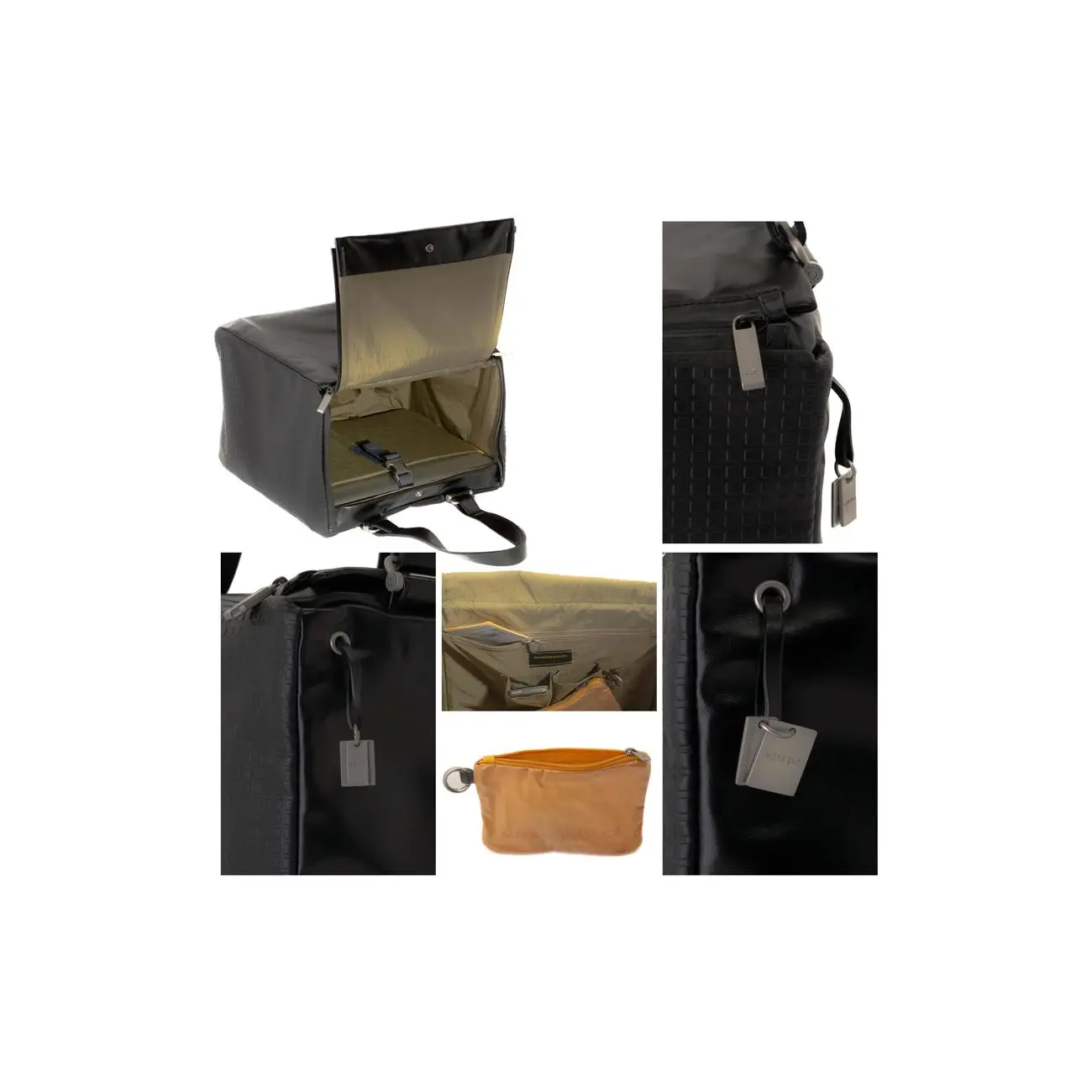 Mandarina Duck Desire Pelle Pferdeleder Koffer Handtasche Sporttasche Henkeltasche Reisetasche Tasche Bag Schwarz 30x29x22 cm (BxHxT) VIP-Rabatte