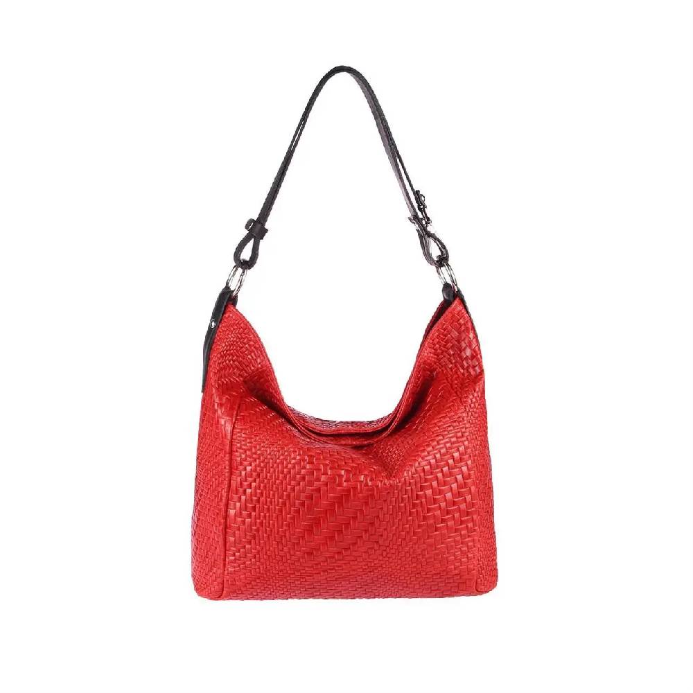 OBC Made in Italy DAMEN TASCHE LEDER DIN-A4 Shopper Schultertasche Umhängetasche Ledertasche Handtasche Henkeltasche Flechtoptik Letzte 3 Tage
