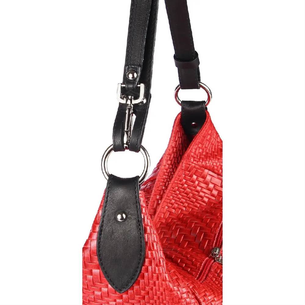OBC Made in Italy DAMEN TASCHE LEDER DIN-A4 Shopper Schultertasche Umhängetasche Ledertasche Handtasche Henkeltasche Flechtoptik Letzte 3 Tage