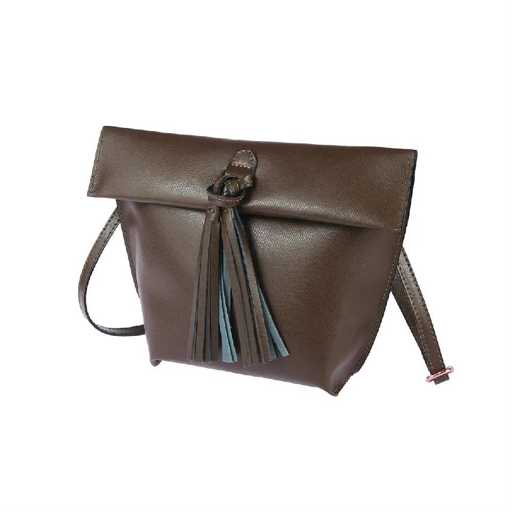 OBC Made in Italy Ledertasche Schultertasche Umhängetasche Borsetta Schmucktasche Handtasche Henkeltasche Fransentasche Bis zu 50% Rabatt