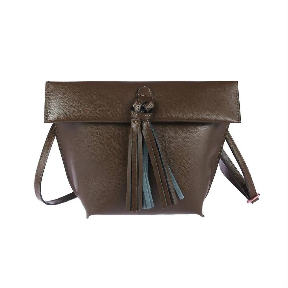 OBC Made in Italy Ledertasche Schultertasche Umhängetasche Borsetta Schmucktasche Handtasche Henkeltasche Fransentasche Bis zu 50% Rabatt