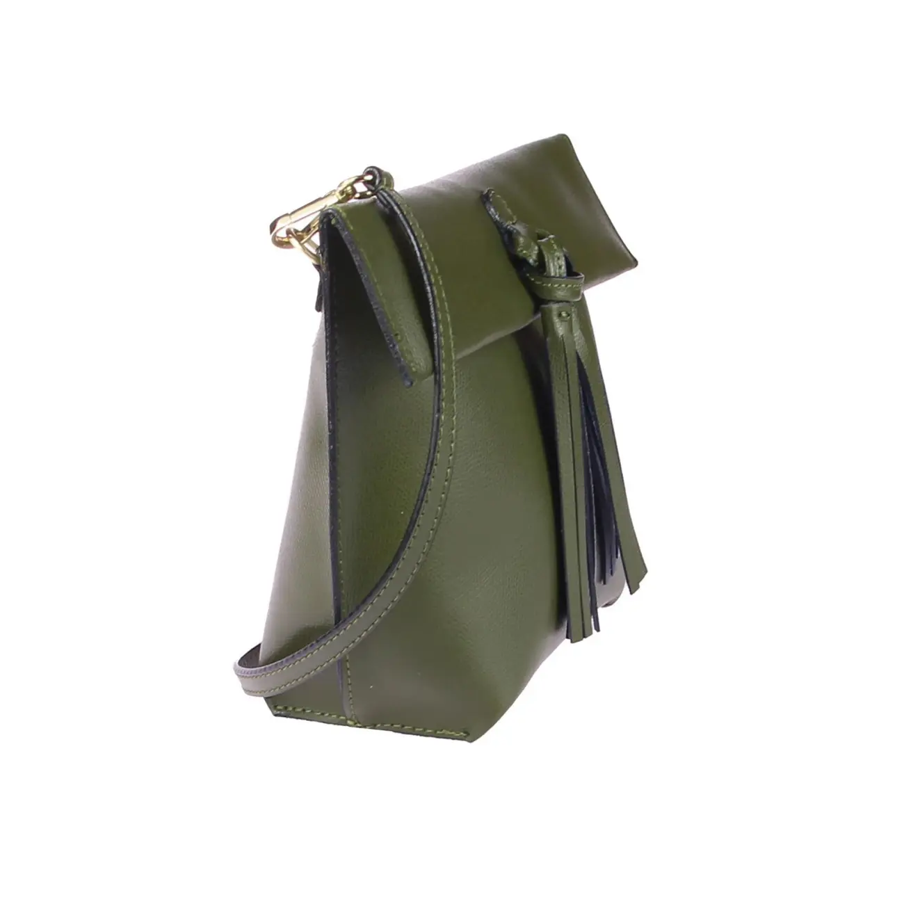 OBC Made in Italy Ledertasche Schultertasche Umhängetasche Borsetta Schmucktasche Handtasche Henkeltasche Fransentasche Bis zu 50% Rabatt