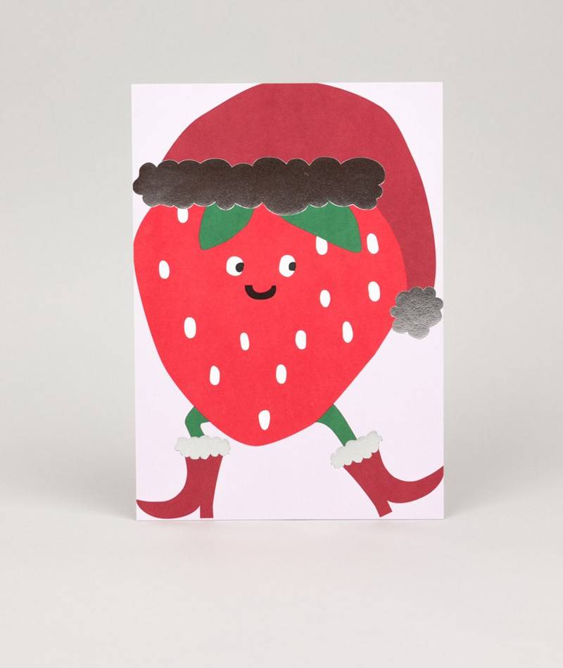 KAUF DICH GLüCKLICH Postkarte Berry Christmas mehrfarbig