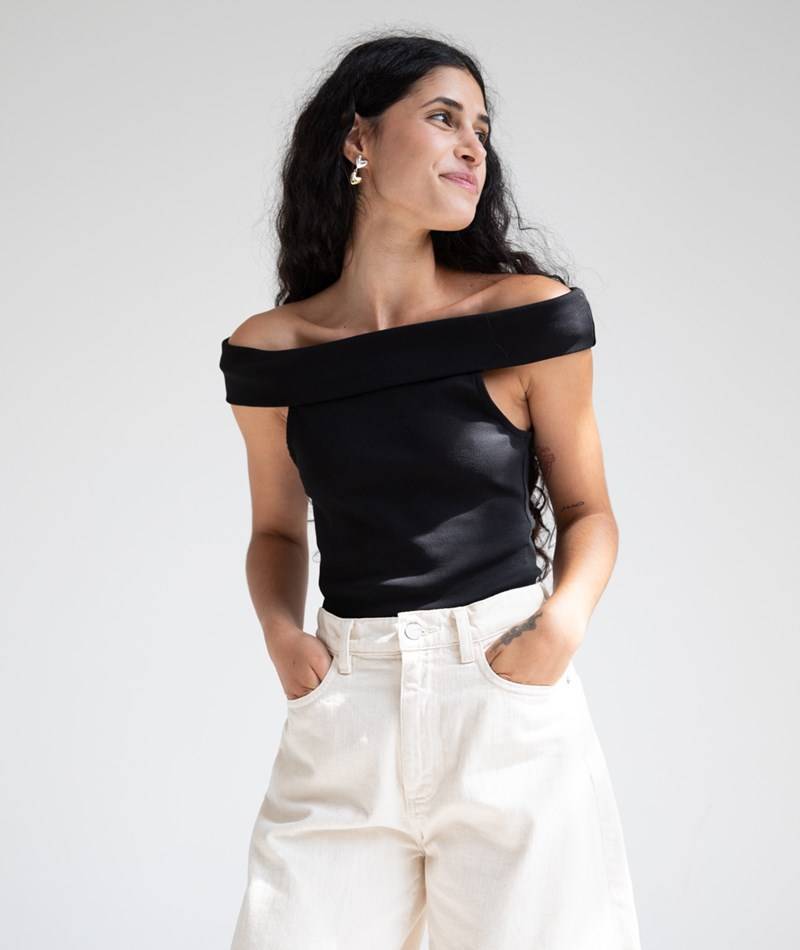 Kauf Dich Glücklich VILA VIKani Off Shoulder Top Schwarz