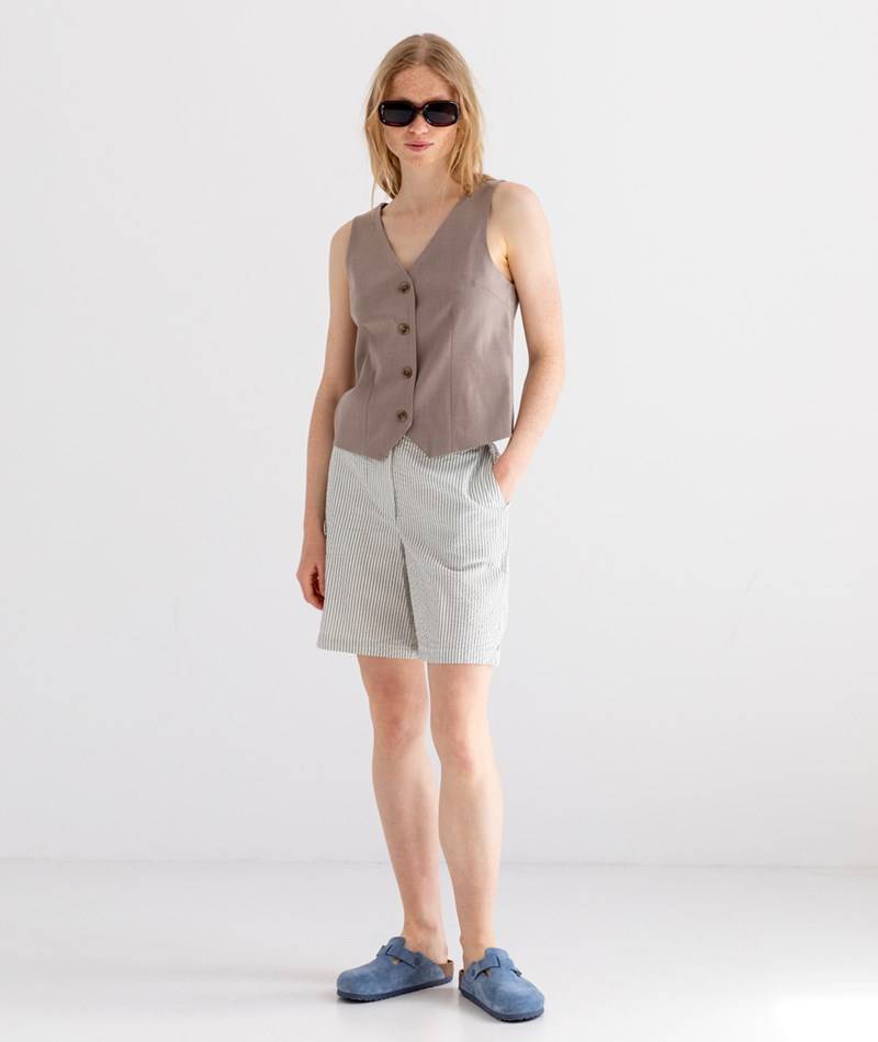 Kauf Dich Glücklich SELECTED FEMME SLFVittoria Wide Shorts gestreift