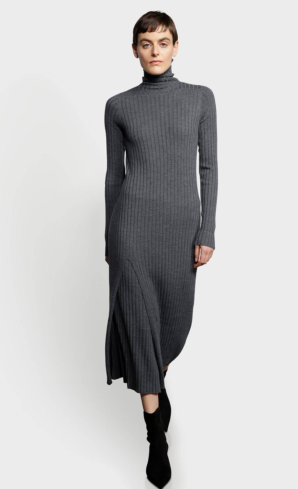 Kiefermann Filja Geripptes Strickkleid aus Merinowolle Große Rabatte